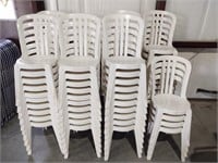APPROX. 73 WHITE HD PLASTIC STACKING CHAIRS