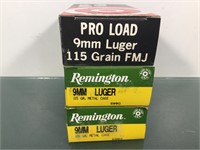 150 rounds assorted 9mm ammo - 115 grain