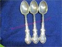 3 gorham sterling 6" spoons (3.27 tr.oz) #8