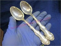 2 gorham sterling 7" table spoons (3.11 tr.oz) #18