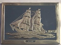 Sterling Silver Plaque, Pilgrim