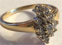 14k Gold And Diamond Ring