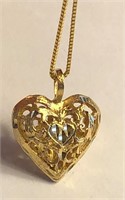 14k Gold Necklace With Heart Pendant