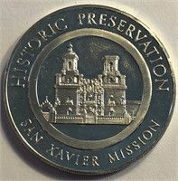 Sterling Silver Round, San Xavier Mission