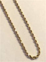 14k Gold Rope Necklace