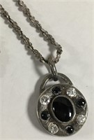 Black Stone Pendent Necklace