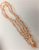 Coral Chip Beaded Necklace