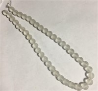 Quartz Beaded Necklace With Sterling Silver Clasp