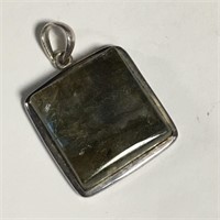 Sterling Silver Pendant With Large Stone