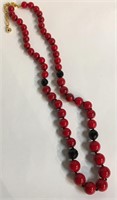 Joan Rivers Black And Red Beaded Necklace