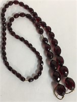 Red Bead Necklace Strand