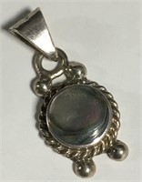 Mexico Sterling Silver & Abalone Pendant