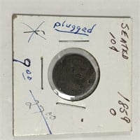 1859 Silver Seated Liberty Dime