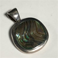 Sterling Silver And Abalone Pendant