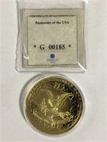 $100 Franklin Cu Layered 24k Gold Coin