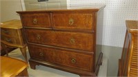 4 DRAWER INLAID DRESSER-AS IS