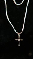 LADIES .925 STERLING 20" CROSS NECKLACE
