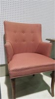 UPHOLSTERED ARM CHAIR IN PINK