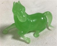 Pair Of Peking Glass Horse Figurine