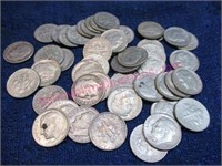 lot of 50 silver roosevelt dimes (90% silver) #8