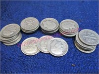 lot of 28 silver roosevelt dimes (90% silver) #11