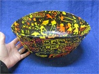 colorful paper mache bowl