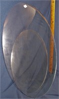 Two Antique Oval Bubble Glass for Framing