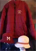 Boy's Menominee Maroon Puffy Coat & Hats