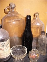 Vintage Bottles- 1 Gallon, Silent Maid, Crackly...