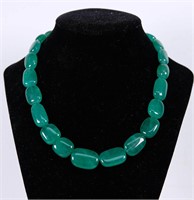 Graduated  Natural Jade String Necklace, 735 CTTW
