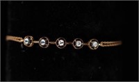 8K Rose Gold & Diamond Bracelet