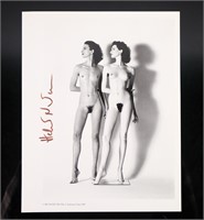 Helmut Newton Double Sided Lithograph Signed