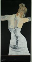 Contemporary Figural Painting of a Woman, Signed