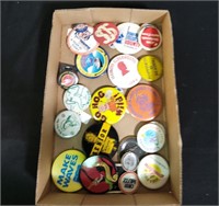 Assorted pin back buttons