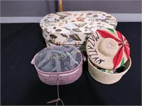 Sewing baskets and a box