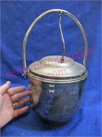 older silver plated ice bucket (has glass insert)