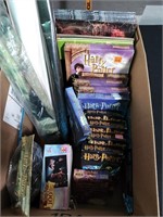 Box of assorted Harry Potter items