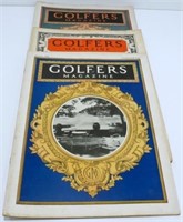 3 Golfers Magazines - 1928, Excellent Condition