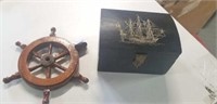 Sailing Theme Lidded Box & Mini Wheel