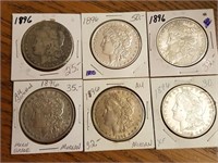 1896  Morgan Silver Dollars