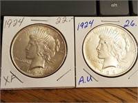 1924  Peace Silver Dollars