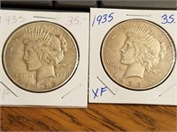 1935 Peace Silver Dollars