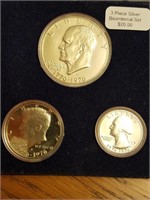 3 Piece Silver Bicentennial Coin Set
