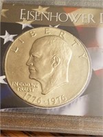 Bicentennial Eisenhower Dollar in Frosty Case