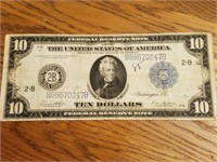 1914 $10 Federal Reserve Large Note