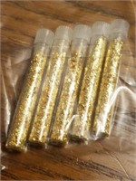 5 Small tubes of Gold Flake?