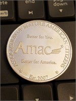 1 Oz. .999 Silver Rounds Amac  "In God We Trust"