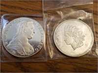 Bust Coin (.900) & 1 Oz. .999 Silver Rounds
