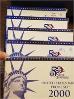5 Assorted U.S. Mint Proof Sets (see pictures)