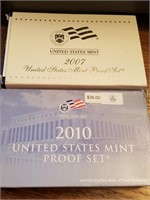 2007 & 2010 U.S. Mint Proof Sets